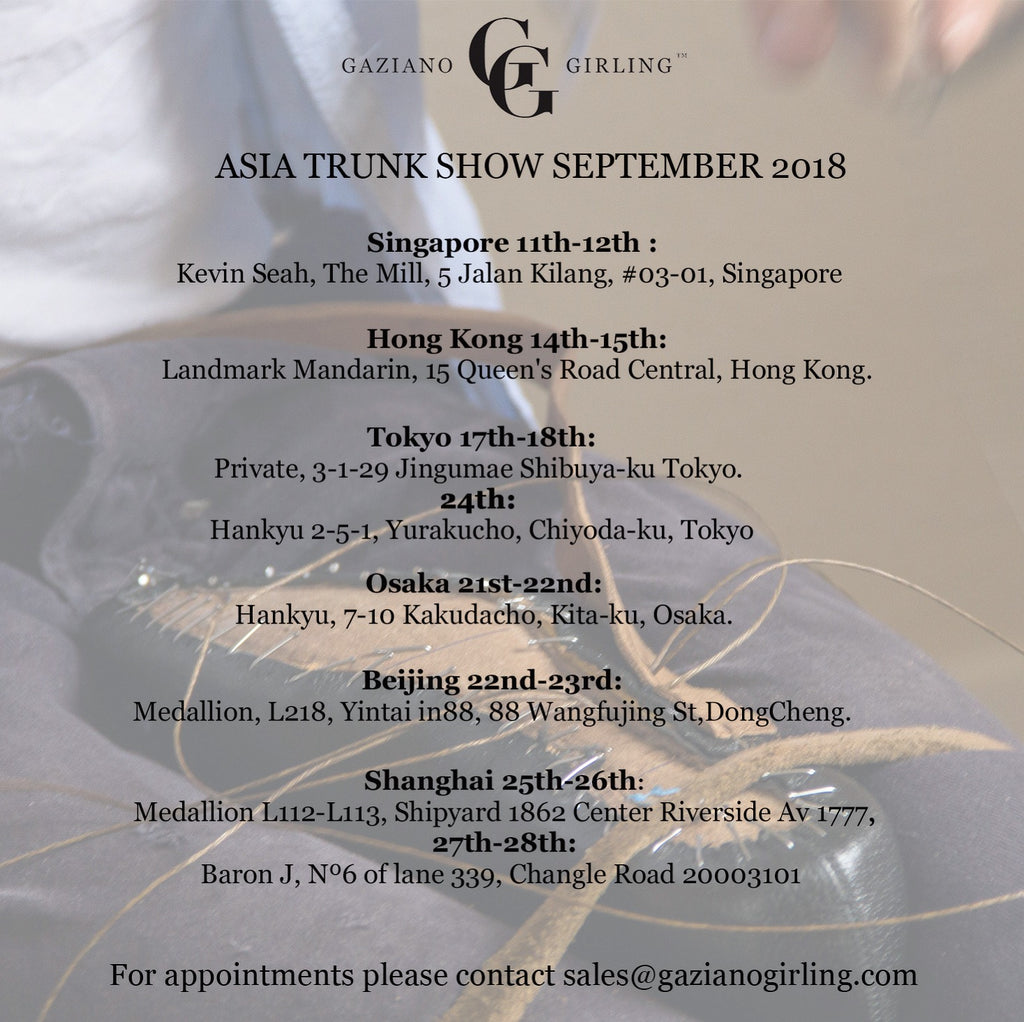Trunk Show Asia September 2018