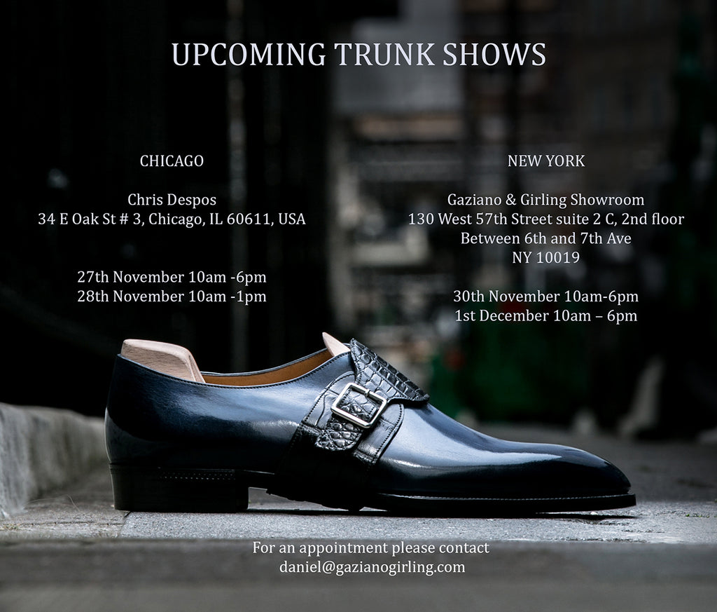 Chicago & New York Trunk Shows - November / December 2017