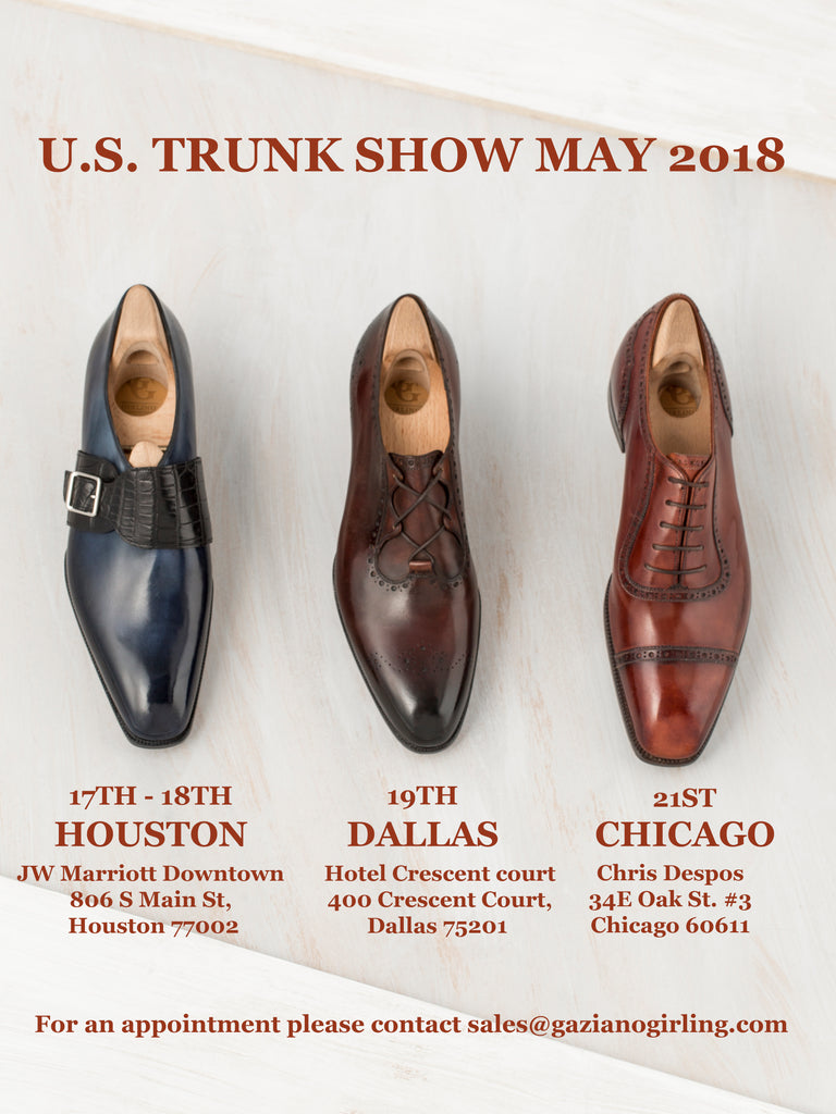 Trunk Show May 2018 : Houston, Dallas and Chicago
