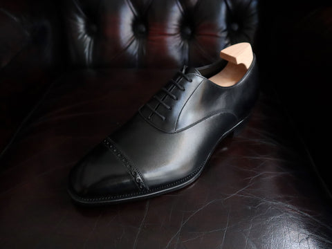 "Churchill" In Black Calf - S45