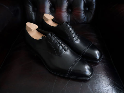 "Churchill" In Black Calf - S45