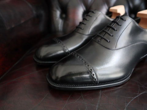 "Churchill" In Black Calf - S45